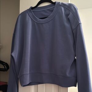Lululemon Athletica Blue Boxy Crop Hoodie